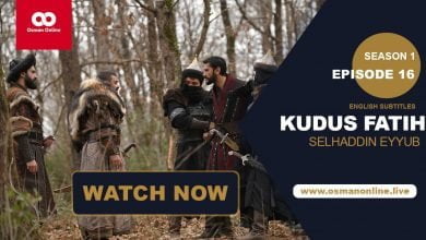 A captivating scene from "Salahuddin Season 1 with English Subtitles" portraying the legendary leader in the midst of his epic quest