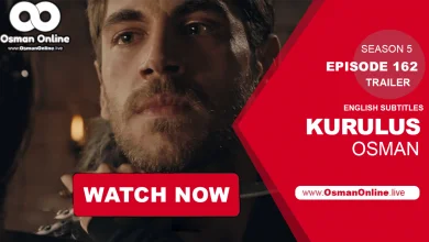 Screenshot from Kuruluş Osman Episode 162 trailer showing Osman Bey leading his warriors into battle.